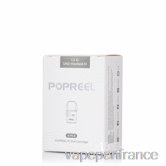 Uwell Popreel P1 Dosettes De Remplacement 1.2ohm Popreel P1 Pods Stylo Vape